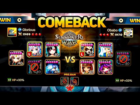Crazy Comeback! OBABO vs GLORIOUS | SEMI FINAL | SWC2022 Europe Preliminary-  Summoners War
