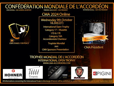 CMA ONLINE 2024 - Wednesday 9th of October - Week 3/3 - 18.30 CET