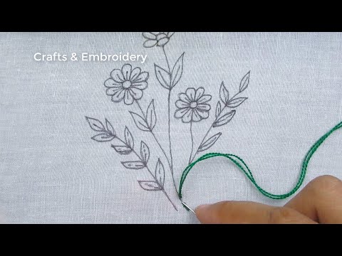 Hand Embroidery Amazing Flower Embroidery Tutorial, Latest Flower Embroidery for Beginner