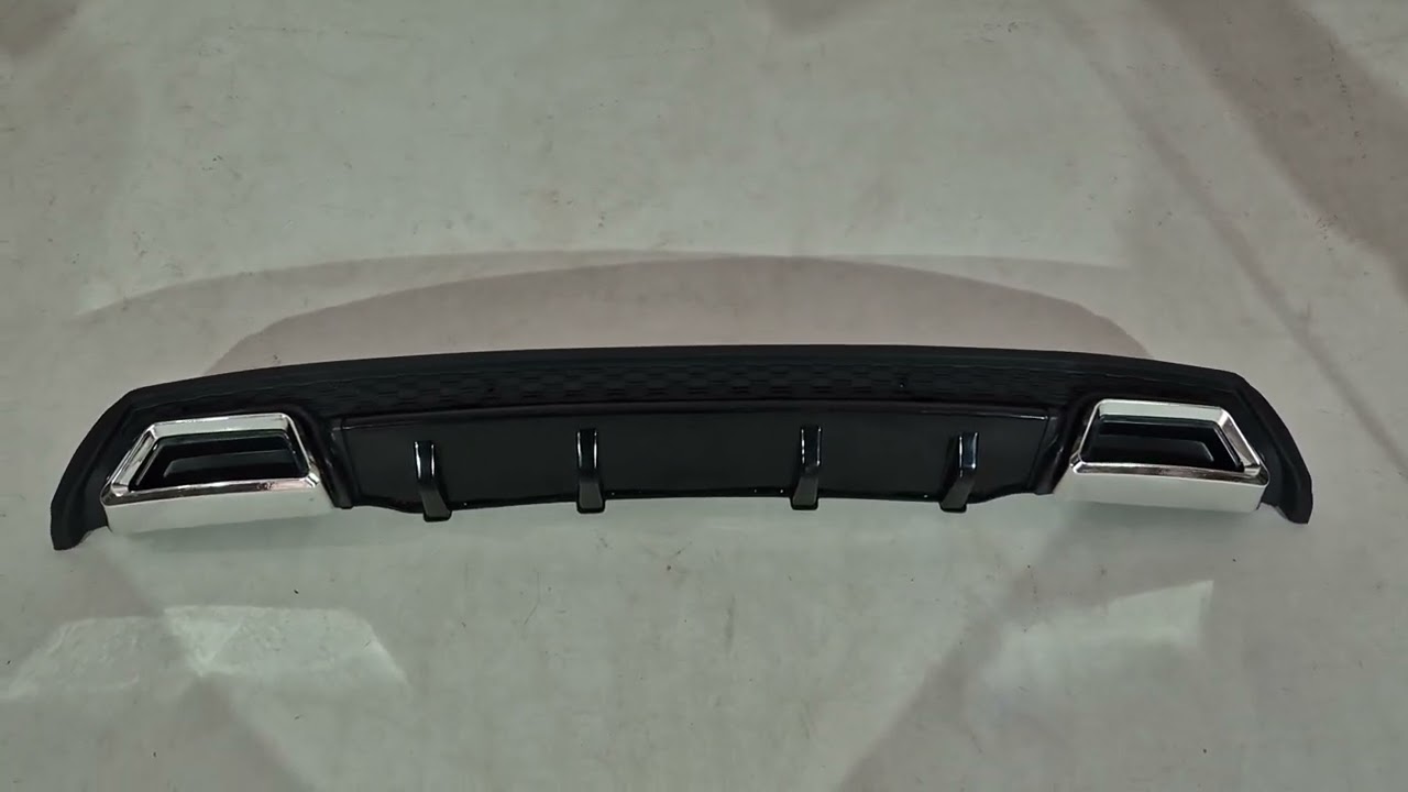 Универсальный Задний Диффузор DPT V-2 (ABS) (Черный Глянец) Video 1