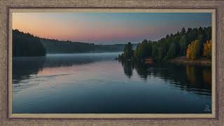 Breathtaking sunrise over the lake | Tv Art for Samsung The Frame | No Music | 4K