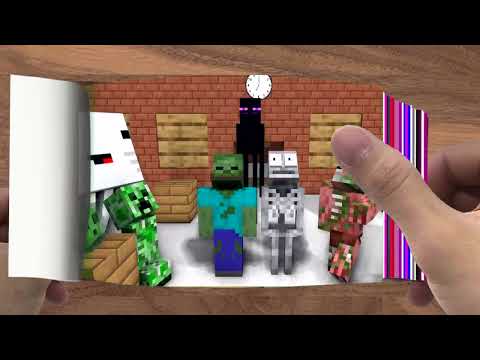 FLIPBOOK   Monster School  WITHER SKELETON IS BACK   Minecraft Animation000