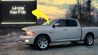 “Wrong key fob” warning in Ram trucks