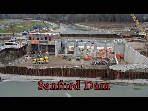 Sanford Dam Progress! - Powerhouse Work! Spillways Finished! LLO Work! - Drone -Dam Collapse