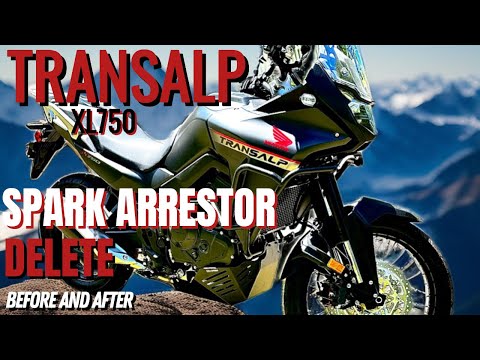 EXHAUST BEFORE+AFTER SPARK ARRESTOR REMOVAL | HONDA TRANSALP XL750