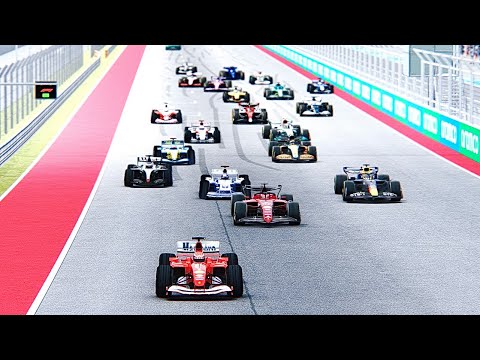 F1 2022 Cars vs F1 2004 Cars - COTA (Circuit of the Americas)