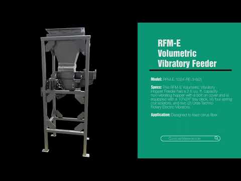 Volumetric Vibratory Feeder for Citrus Fiber - Cleveland Vibrator Co.