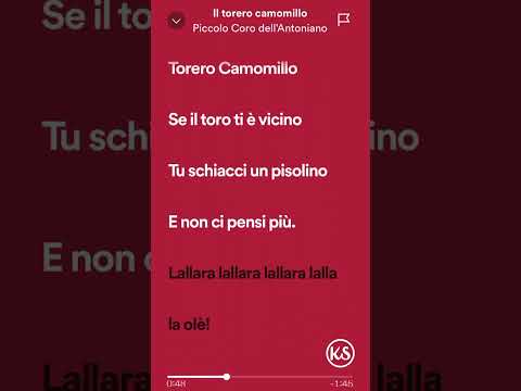 Torero camomillo SHORT - Coro dell'Antoniano