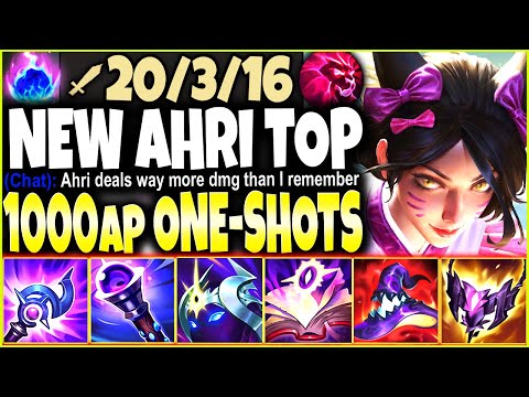 New Ahri Rework made her BEYOND BROKEN ~ 1000+AP + Max Pen Build = DEATH 🔥 LoL Top Ahri s12 Gameplay