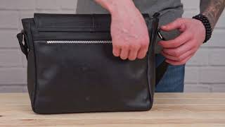 Сумка SHVIGEL 00858 кожаная черная