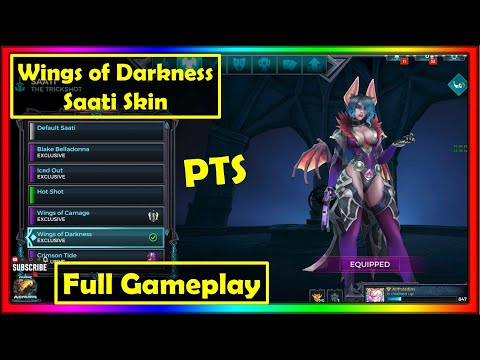 Paladins 6.1 Emergence PTS - Saati New Skin Wings of Darkness Saati, Voice Gameplay