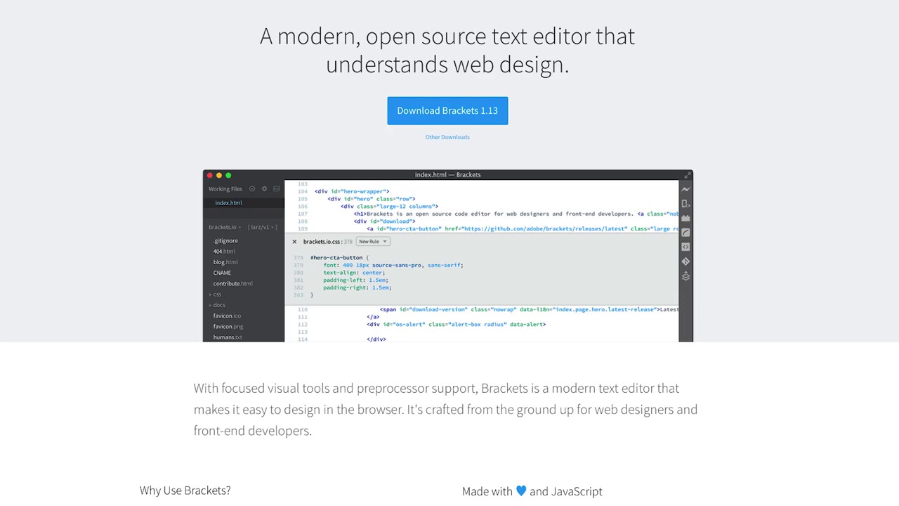 Running your first program with Brackets - Introduction to Computer Programming