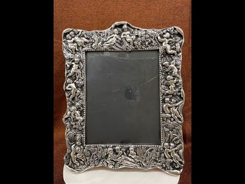 Metal silver plated antique photo frame, for gift, size: 28 ...