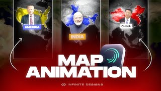 Viral map animation using alight motion.
