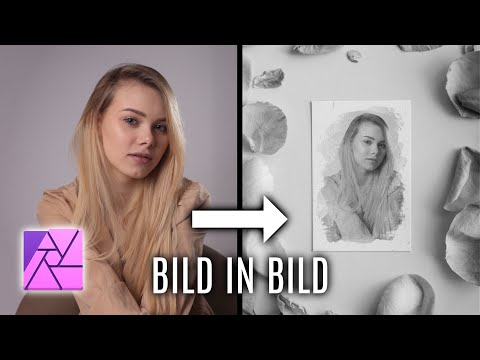 Bild in Bild Effekt in Affinity Photo - Wasserfarben - Malpinsel - Mischmodus - Stockfoto nutzen
