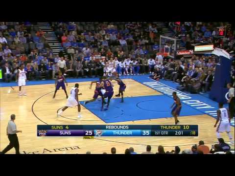 Kevin Durant Drives and Dunks   Suns vs Thunder   December 14, 2014   NBA 2014 15 Season