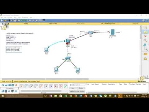 Step by Step Configure Internet Access on Cisco ASA5505 (Cisco Packet Tracer)#01