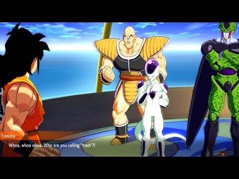 Yamcha Getting Roasted By Frieza & Cell Scene - Dragon Ball FighterZ