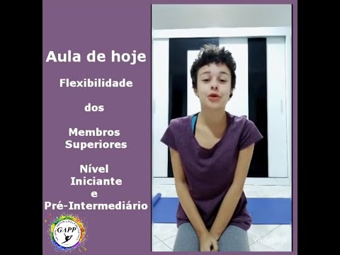 Aula 8 -  Flexibilidade de Membros Superiores - 25/03/2020
