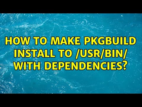 How to make PKGBUILD install to /usr/bin/ with dependencies?