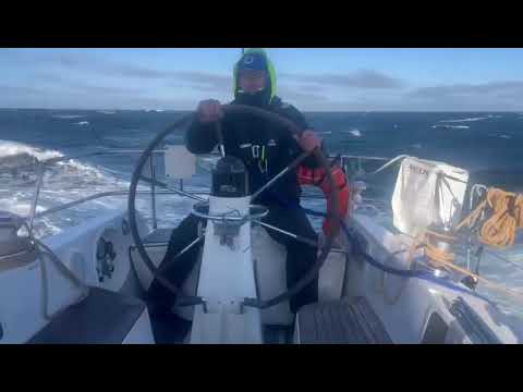 2025 April- SWAN 371 ‘Surabaya’ crossing the Bay of Biscay with 40kts