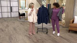 Cuddl Duds Fleecewear with Stretch Open Wrap with Removable Scarf on QVC
