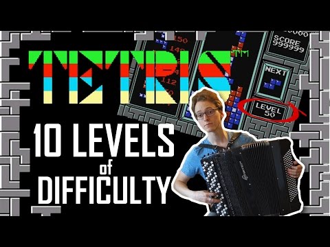 TETRIS Theme - 10 LEVELS of DIFFICULTY [Accordion Cover]