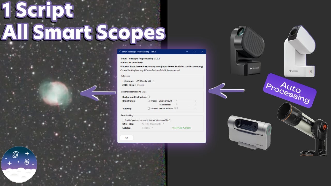 One Script to Process All Your Smart Telescope Data in Siril