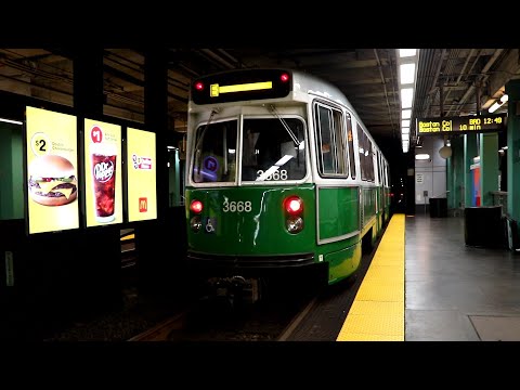 MBTA Subway "The T" : Boston College Bound Type-7 & Type-8 Green Line B Train @ Kenmore Station