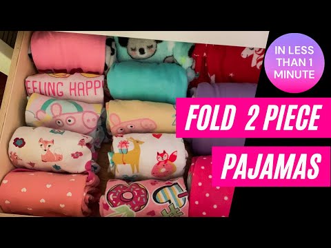How To Fold Pajamas In Less Than a Minute|| Save Space
