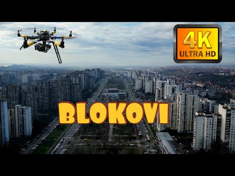 Novi Beograd - Blokovi iz vazduha 4K