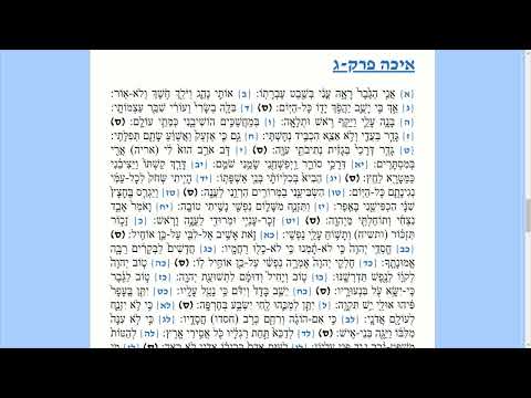 Reading of Megillas Eicha - קריאת מגילת איכה (The Book of Lamentations) - Ashkenaz Trop