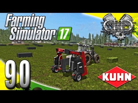 Farming Simulator 2017 Gameplay :EP90: Kuhn DLC!  Square Bale Wrapper! (PC Goldcrest Valley)