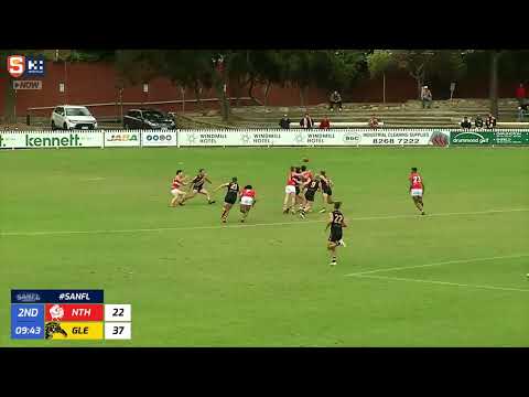 Rd 6 SANFL Snapshot - North's Nigel Lockyer shows off his wheels in front of goal