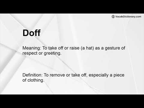 Doff Meaning