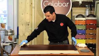 Application d&rsquo;huile naturelle sur bois