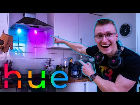 I put PHILIPS HUE in my OVEN HOOD - RGB Kitchen
