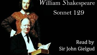 Sonnet 129 by William Shakespeare - Read by John Gielgud
