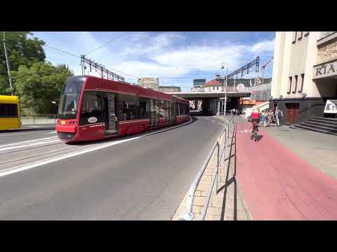 Trams at Katowice, Poland on July 18, 2022