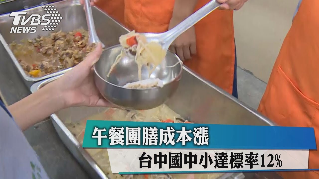 午餐團膳成本漲 台中國中小達標率12%