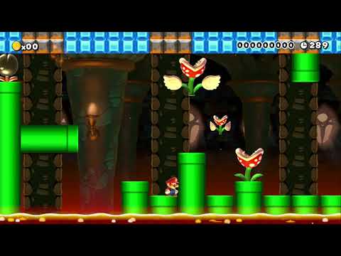 9-EX:Piranha Greenhouse by Myuu - Mew Mew Mario - SUPER MARIO MAKER & NO COMMENTARY 1ay
