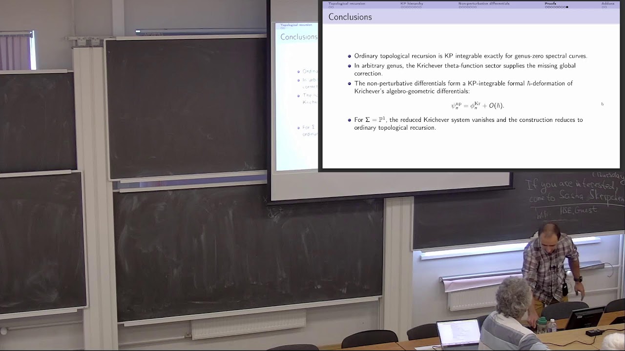 Boris Bychkov, “KP integrability in topological recursion”