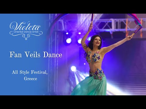 Violeta Valcheva - Fan Veils Dance - ASF Greece - Виолета Вълчева - бели денс с ветрила в Гърция