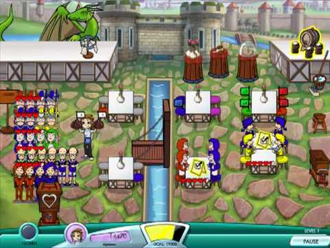 Diner Dash: Flo Through Time - All Knight Diner Expert Level (Medieval Mayhem)