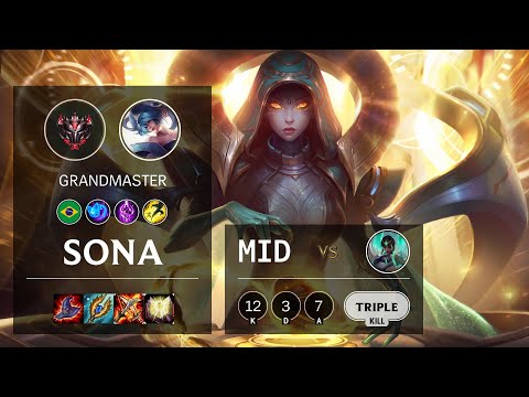 Sona Mid vs Karma - BR Grandmaster Patch 10.14