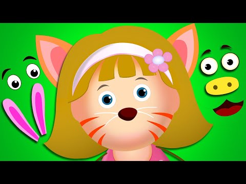 Let's Make An Animal's Face With Elly | Wrong Face Kids Game | Fun learning Videos by Kidscamp