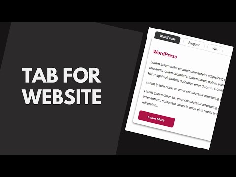 Adding Tabs To A Div Html Css Javascript