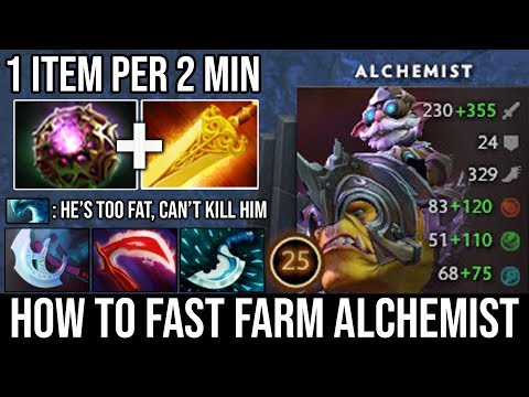 How to Fast Farm with Alchemist in This Patch | 1ITEM Per 2Min Deleted 8K MMR Morph by Freeze DotA 2