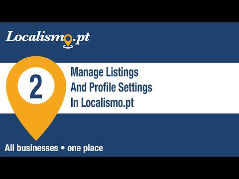Manage Listings And Profile Settings In Localismo.pt