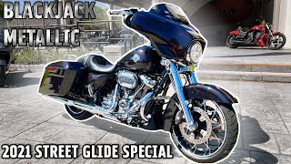 2021 Harley-Davidson Street Glide Special Blackjack Metallic | KST Bars, Rinehart Slip Ons | 2022